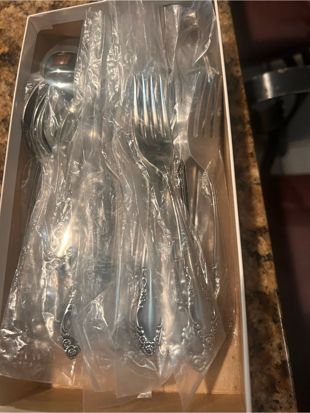 Solid Stainless 50-Piece Flatware Set in Silver- northland - original box